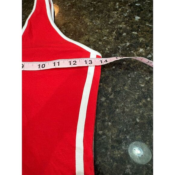 *3/$15 Wild Fable Women's Red Striped Bodysuit Size S Casual Spring Top - Picture 2 of 7